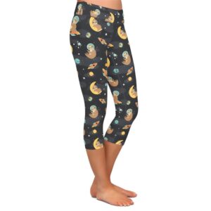 Astro Sloth Capri Leggings