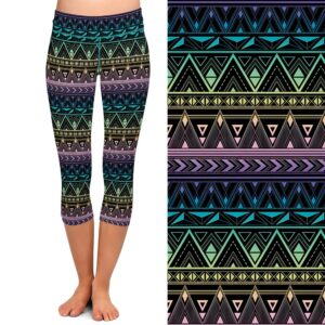 Aztec Tribal Capri Leggings
