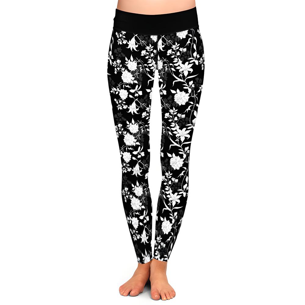 Black Bloom Leggings