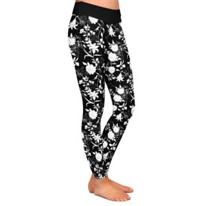 Black Bloom Leggings