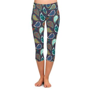 Boho Paisley Capri Leggings