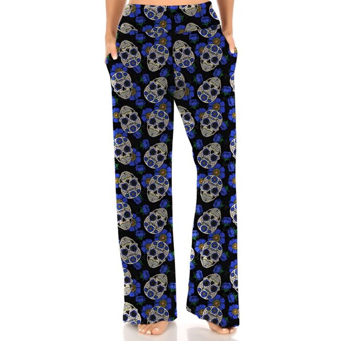 Catrina Azul Wide-Leg Leggings