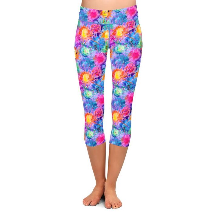 Color Burst Capri Leggings