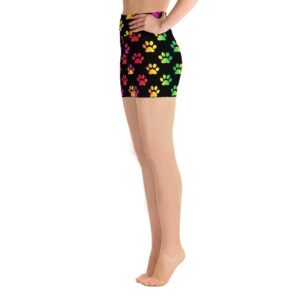 Colorful Paws Biker Shorts