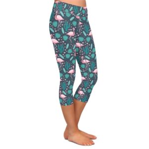 Desert Flamingo Capri Leggings