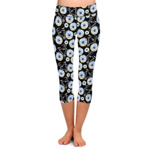 Blue Donut Bicycle Capri Leggings