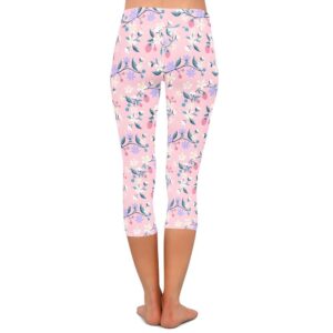 Floral Berry Capri Leggings