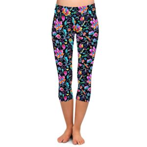 Floral Florescence Capri Leggings