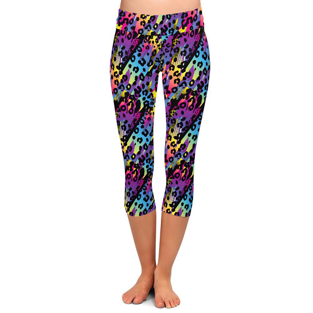Funky Leopard Capri Leggings