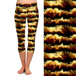 Golden Sunset Capri Leggings