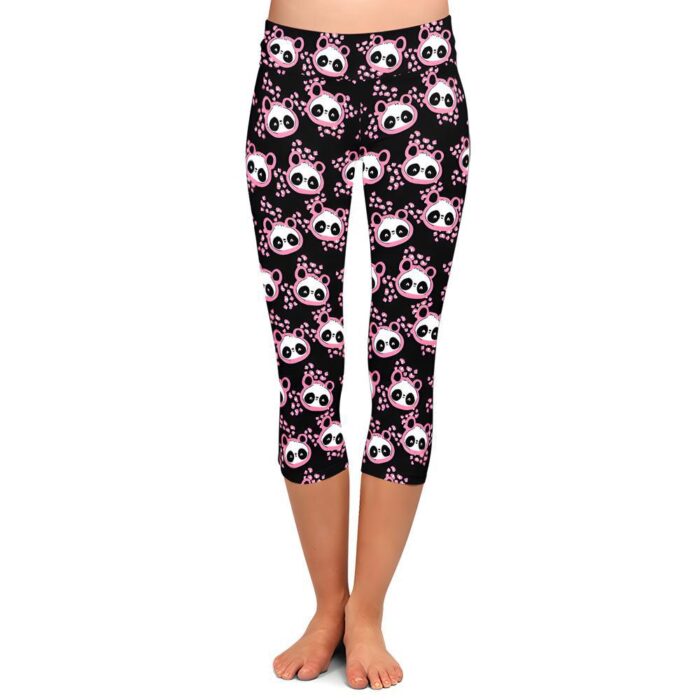Kawaii Panda Capri Leggings
