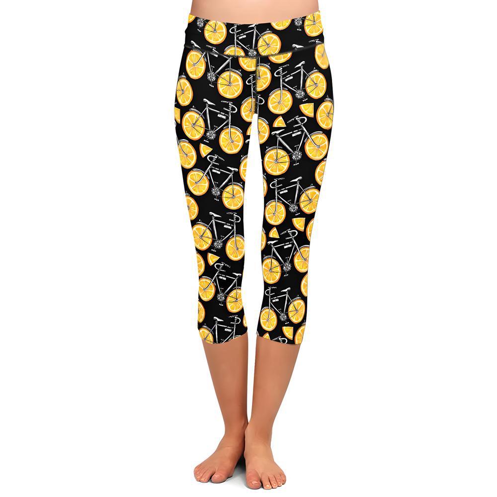 Lemon Bicycle Capri Leggings