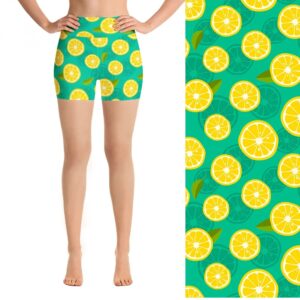 Lemon Twist Biker Shorts