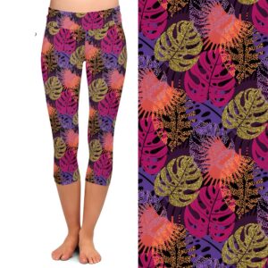 Lush Leaves Capri Leggings