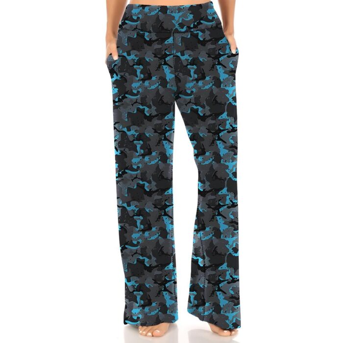 Marine Camo Wide-Leg Leggings