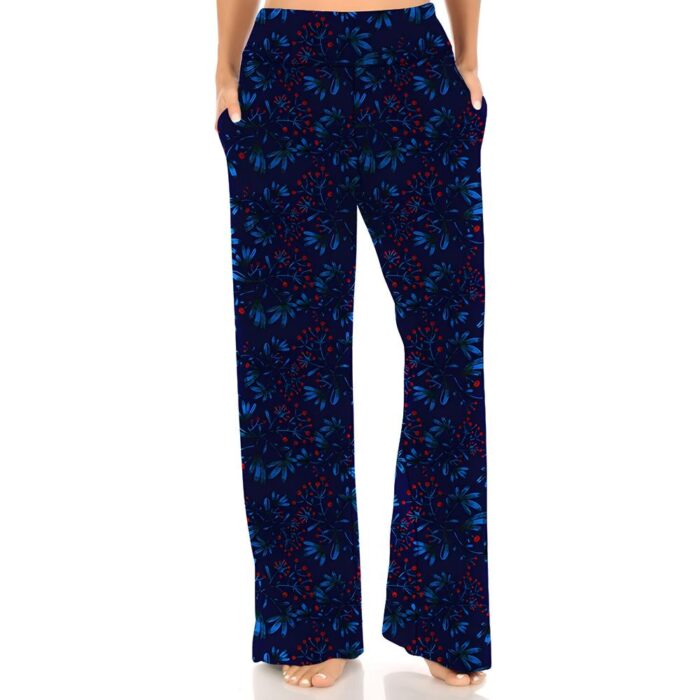 Midnight Berry Wide-Leg Leggings