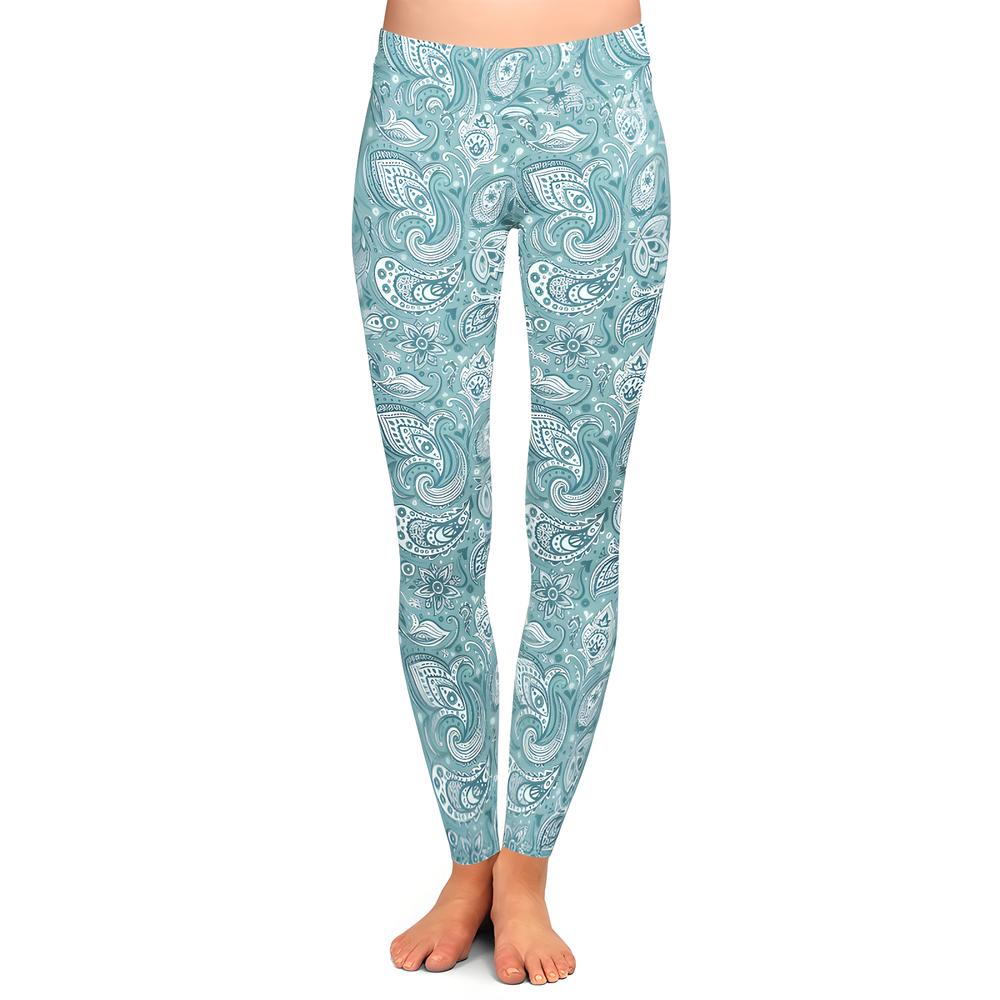 Mint Paisley Leggings