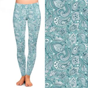 Mint Paisley Leggings