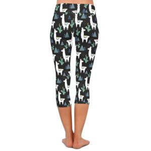 Mountain Llama Capri Leggings