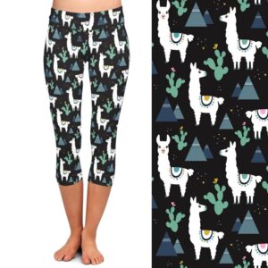 Mountain Llama Capri Leggings