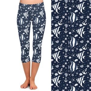 Nautical Capri Leggings