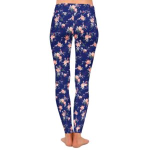 Navy Bloom Leggings