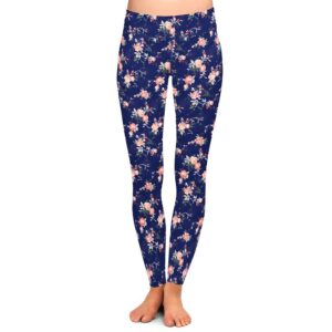 Navy Bloom Leggings