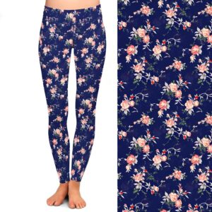 Navy Bloom Leggings
