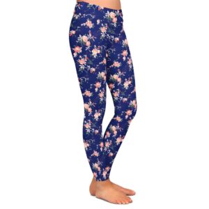 Navy Bloom Leggings