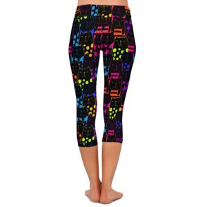 Neon Cat Capri Leggings