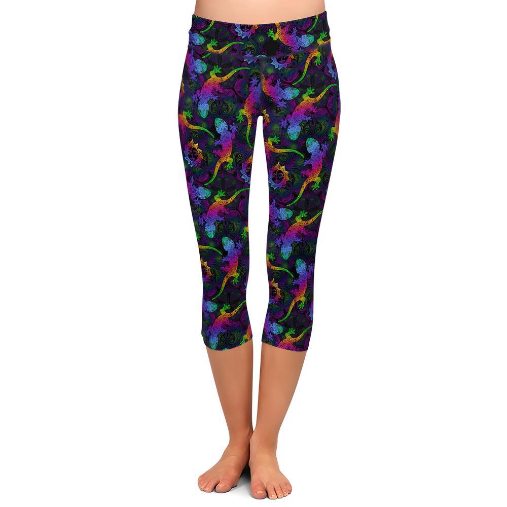 Neon Gecko Capri Leggings
