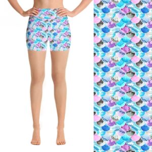 Ocean Scales Biker Shorts