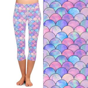 Ombre Scales Capri Leggings
