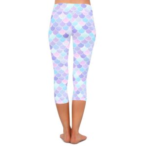 Pastel Scales Capri Leggings