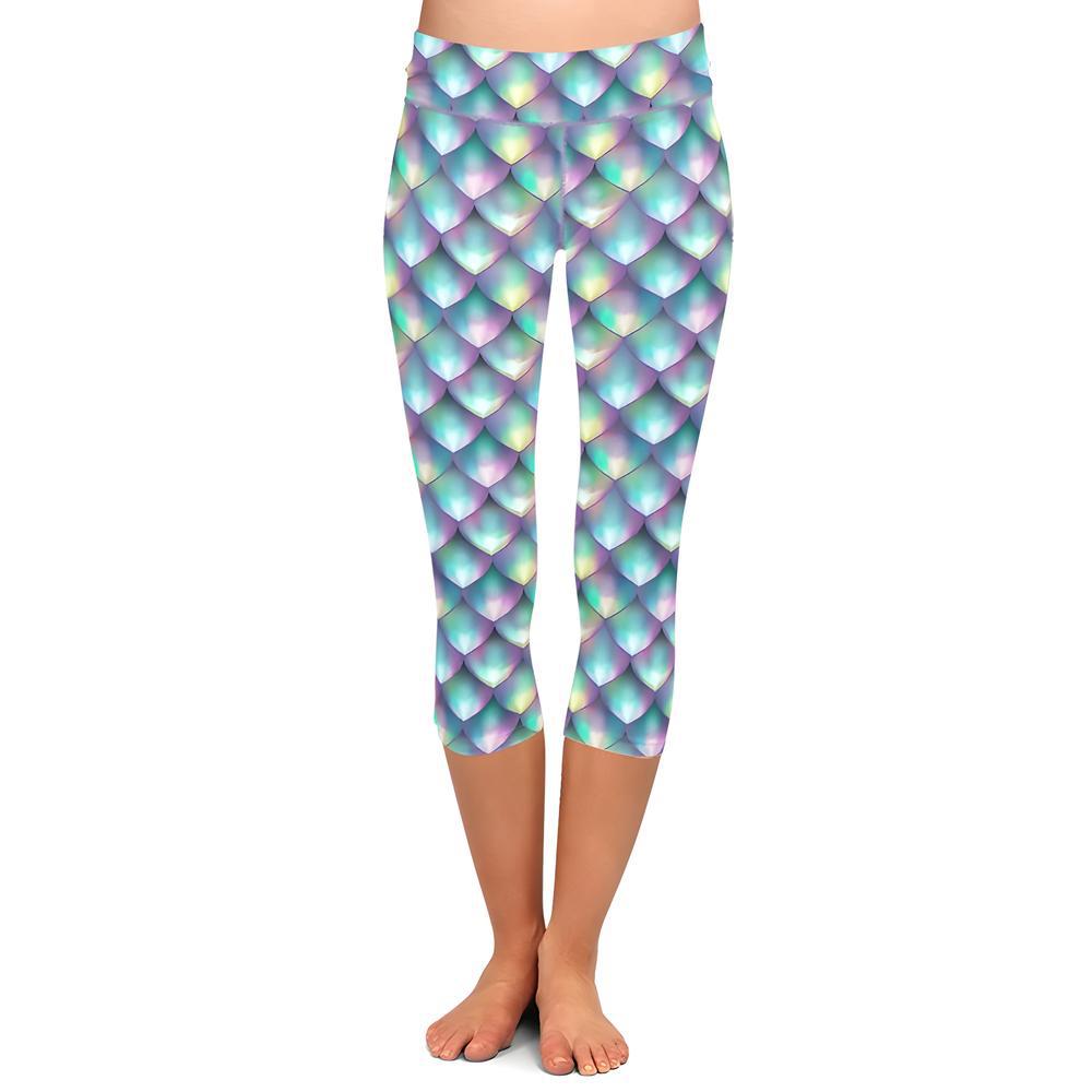 Pearlescent Scales Capri Leggings
