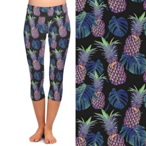 Pineapple Nights Capri Leggings