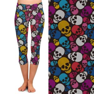 Rebel Skull Capri Leggings