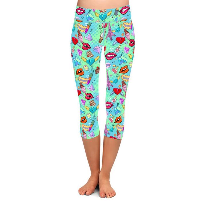 Retro Pop Capri Leggings