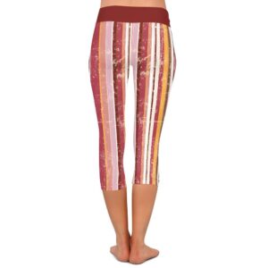 Rustic Striped Capri Leggings