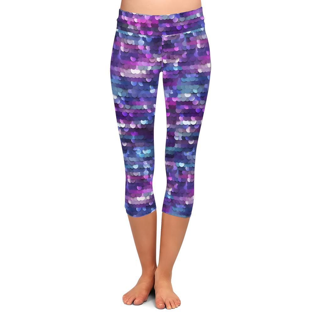 Sequin Sparkle Capri Leggings