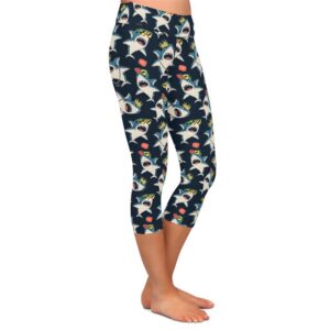 Shark Frenzy Capri Leggings