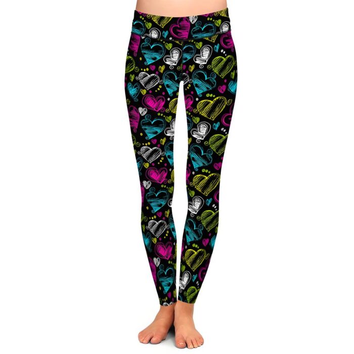 Sketchy Hearts Leggings