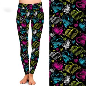 Sketchy Hearts Leggings