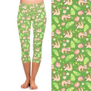 Sloth Siesta Capri Leggings