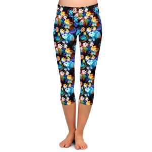 Starlit Flora Capri Leggings
