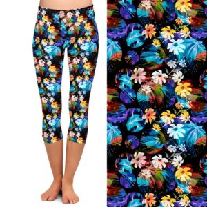 Starlit Flora Capri Leggings