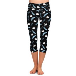 Starry Swan Capri Leggings