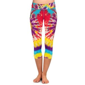 Sunburst Tie Die Capri Leggings