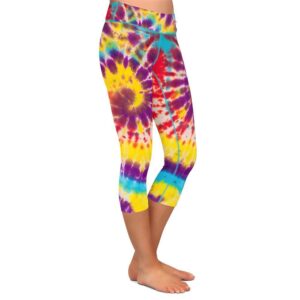 Sunburst Tie Die Capri Leggings