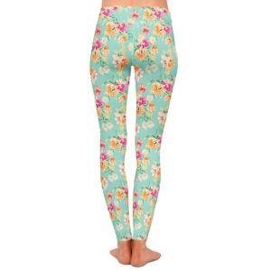 Teal Garden Leggings